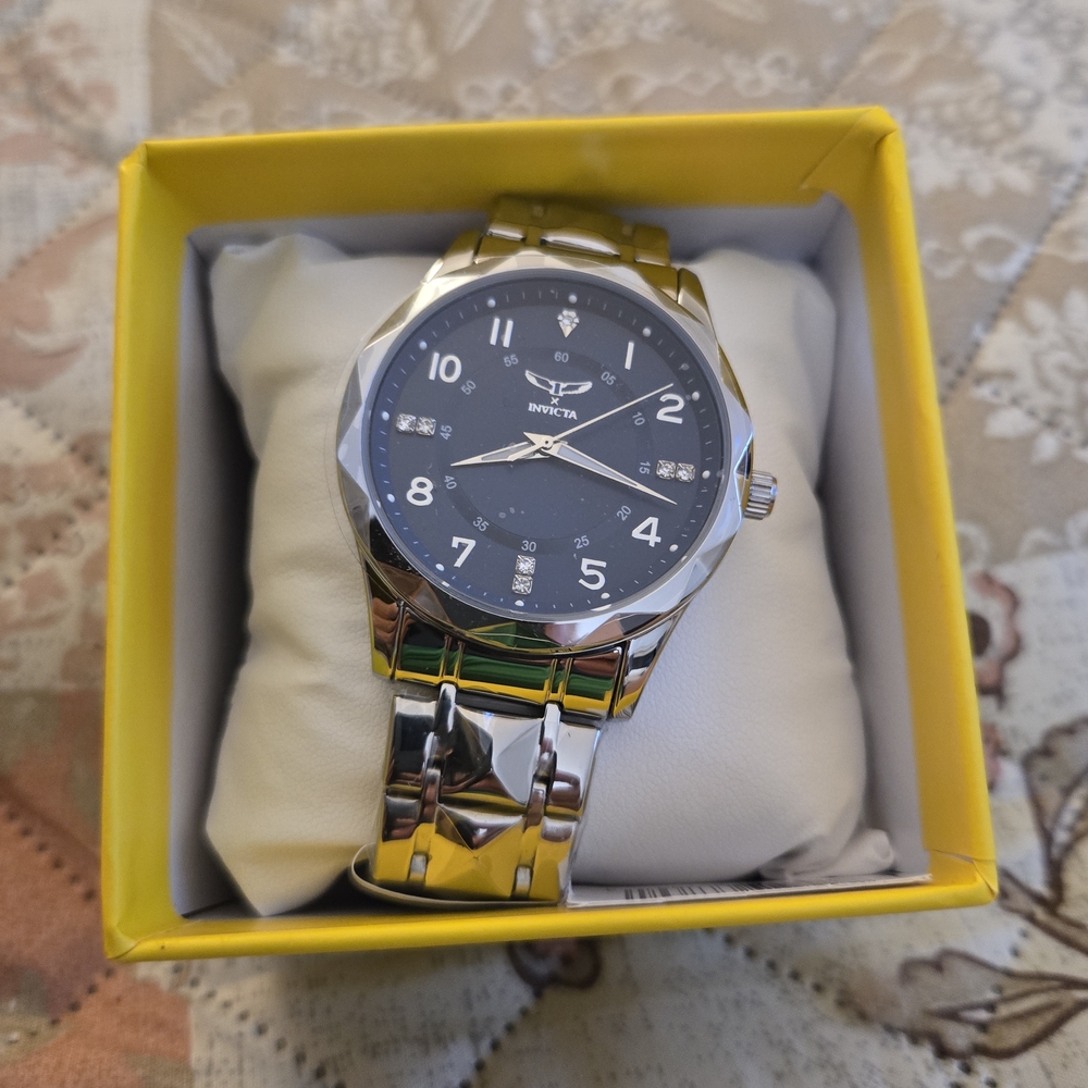 Invicta Blue Face Stainless Steel Band, New In Box